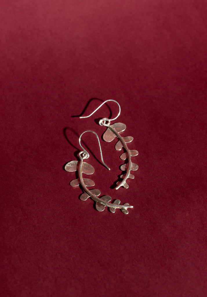 Frosted Leaf Earrings