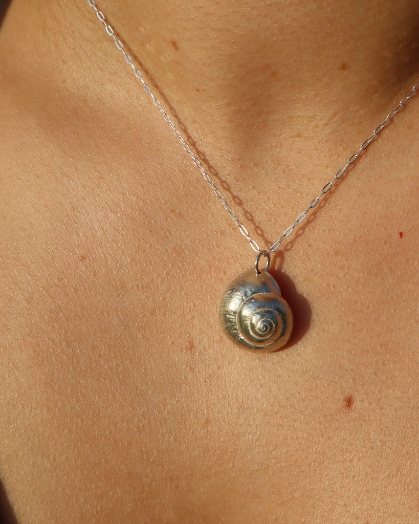 Pewter Snail Necklace