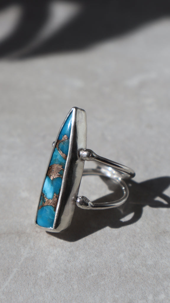Double Band Turquoise Ring