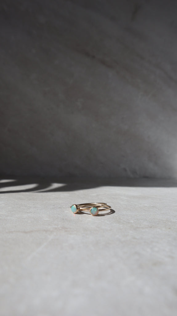 Sunburst Opal Ring