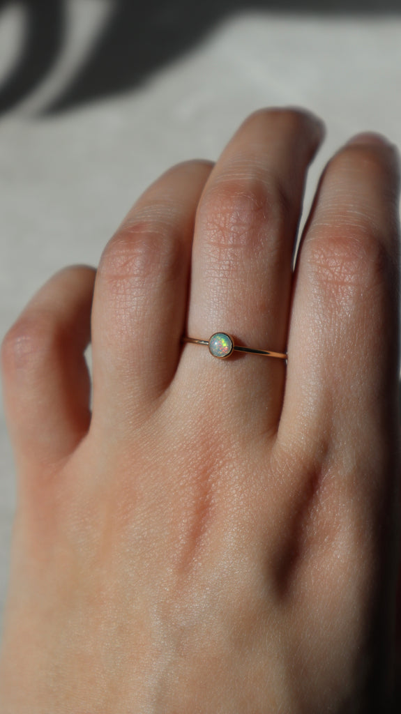 Sunburst Opal Ring