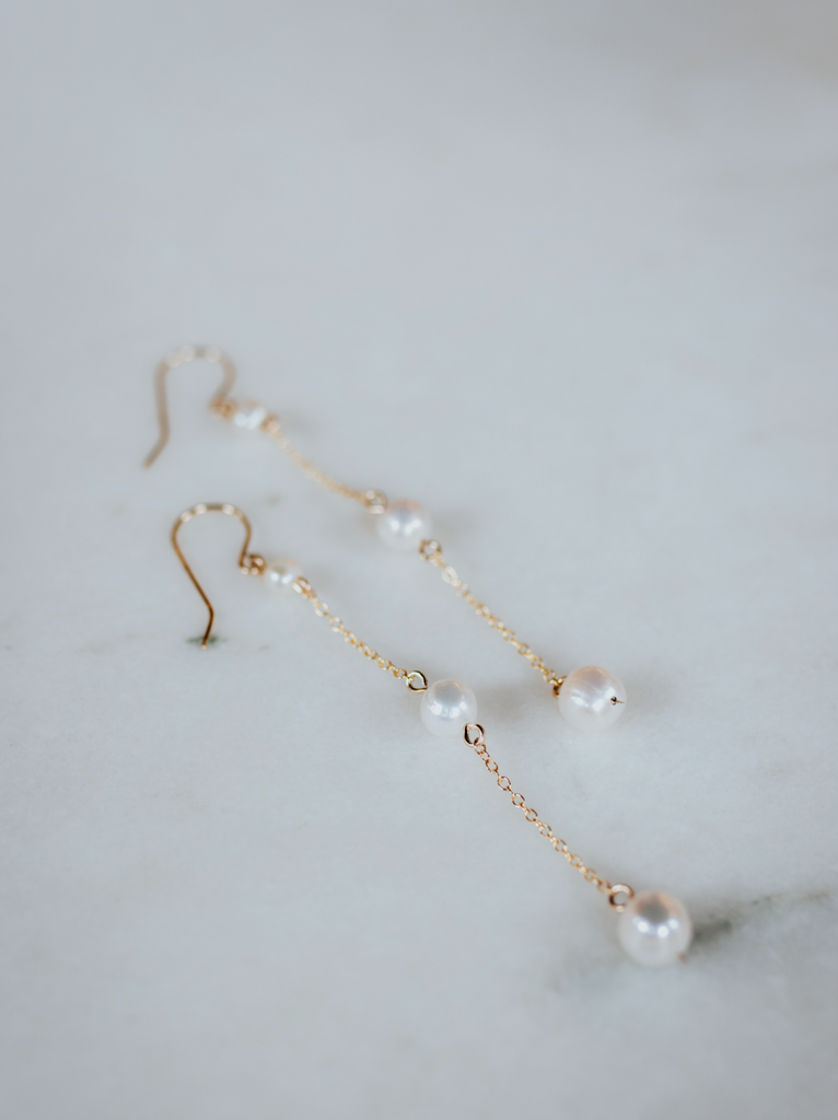 Tinsel Pearl Earrings