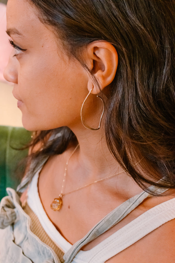 Leaf Hammered Earrings